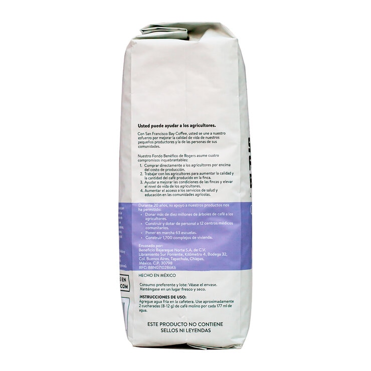 San Francisco Bay Coffee Gourmet Café Molido Sabor Crema de Avellana 1 kg