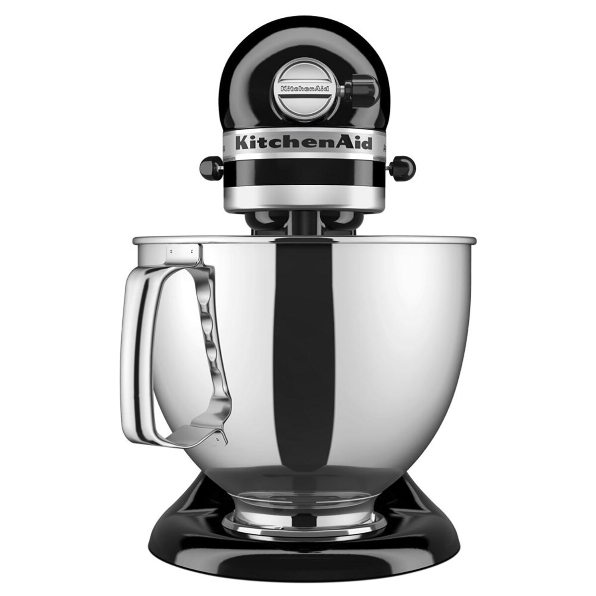 KitchenAid, Batidora Artisan Negro, Tazón de acero inoxidable pulido con asa, 4.7 L
