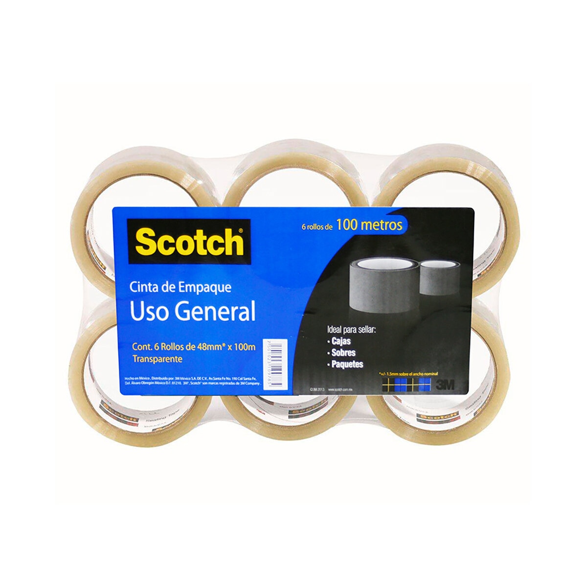 Scotch cinta de empaque transparente