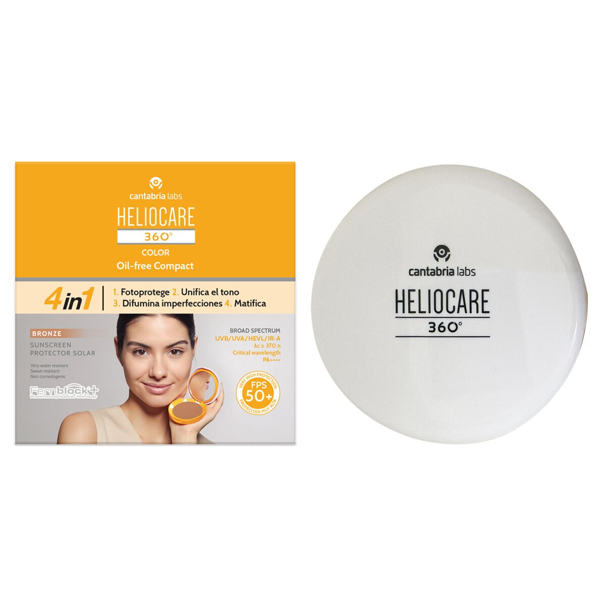 Heliocare 360° Color Compact Oil Free Bronze FPS50+ 10g