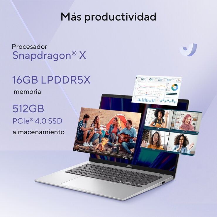 ASUS Vivobook 16 Laptop 16" Snapdragon X 16GB 512 GB SSD