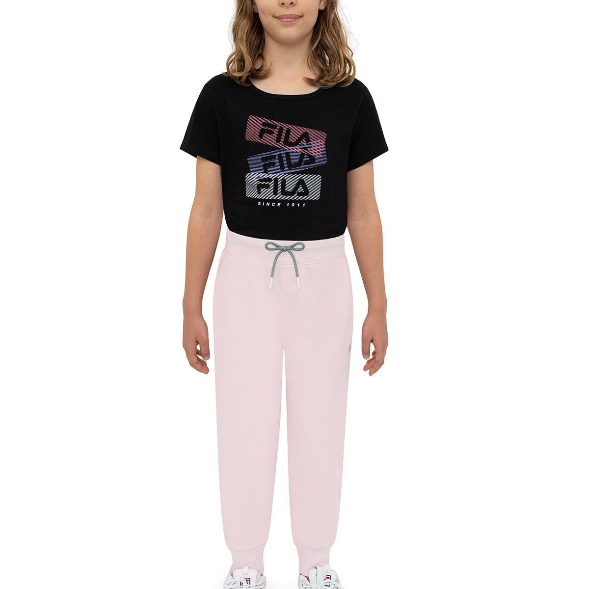 Fila Pants tipo jogger 2 piezas para Niñas Azul / Rosa 5 / 6 Años