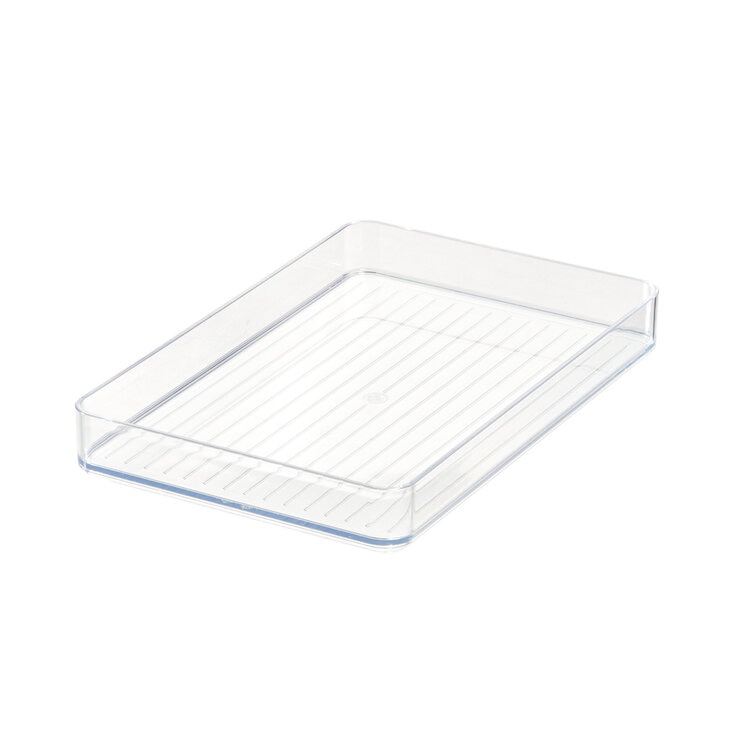 IDesign Organizador de Plástico Reciclado Transparente de 4 Piezas