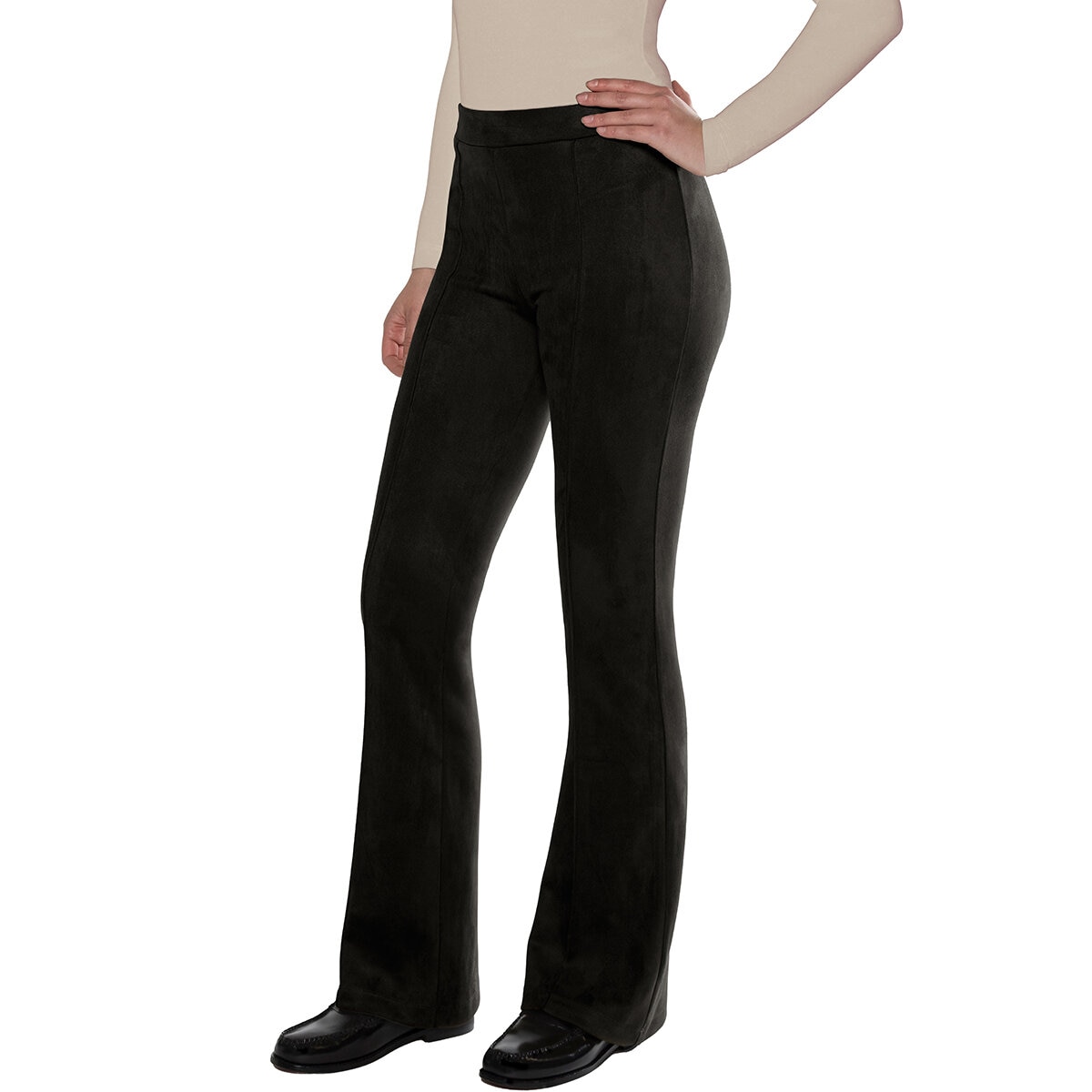 Matty M Pantalones de Gamuza para Dama Negro Grande