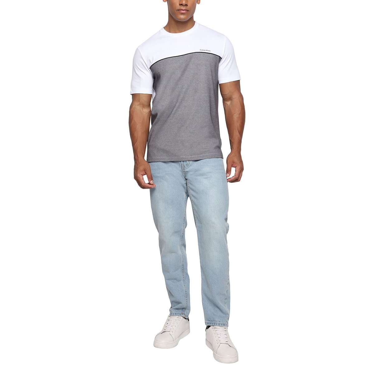 Calvin Klein Playera para Caballero Gris Extra Grande