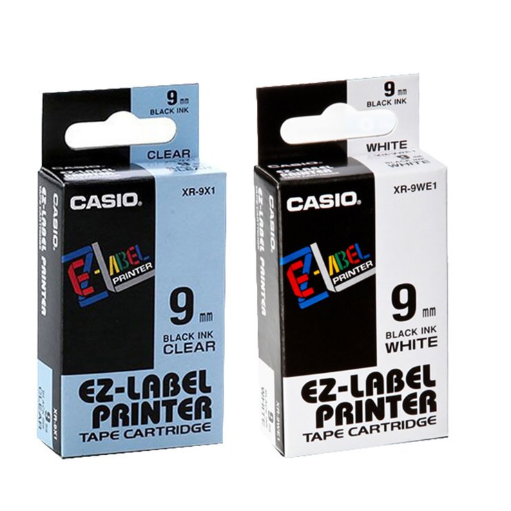 Casio Cinta 9 mm Negro sobre Blanco y Negro sobre Transparente | Costco