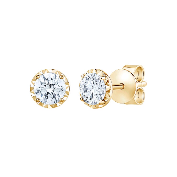 Aretes de Diamantes 1.00ctw, Oro Amarillo 14K