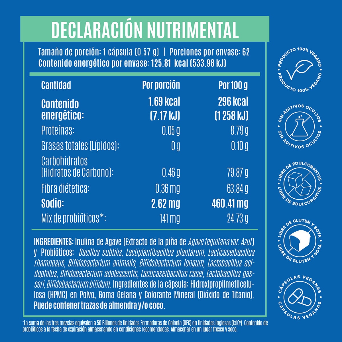 Birdman Premium Probiotic 62 Cápsulas