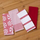 Caro Home, Toallas de Cocina, 8 Piezas, Rojo y Blanco Caro Home, Toallas de Cocina, 8 Piezas, Rojo y Blanco