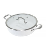 Westinghouse, Arrocera 28 cm de Cerámica Blanca, Acero Inoxidable