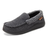 Dearfoams Pantuflas para Caballero Negro Grande