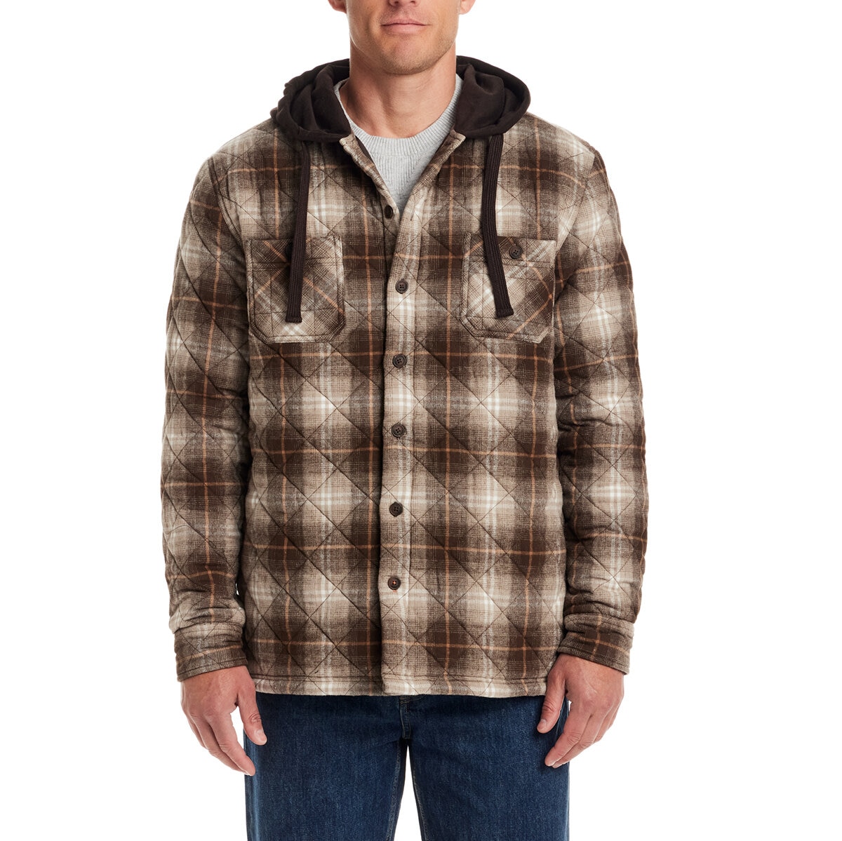 Weatherproof Vintage Sobre Camisa para Caballero Café Grande