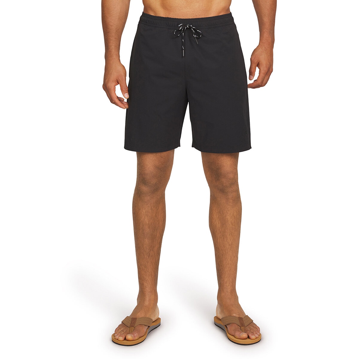 Land's End Traje de baño para Caballero Negro Grande