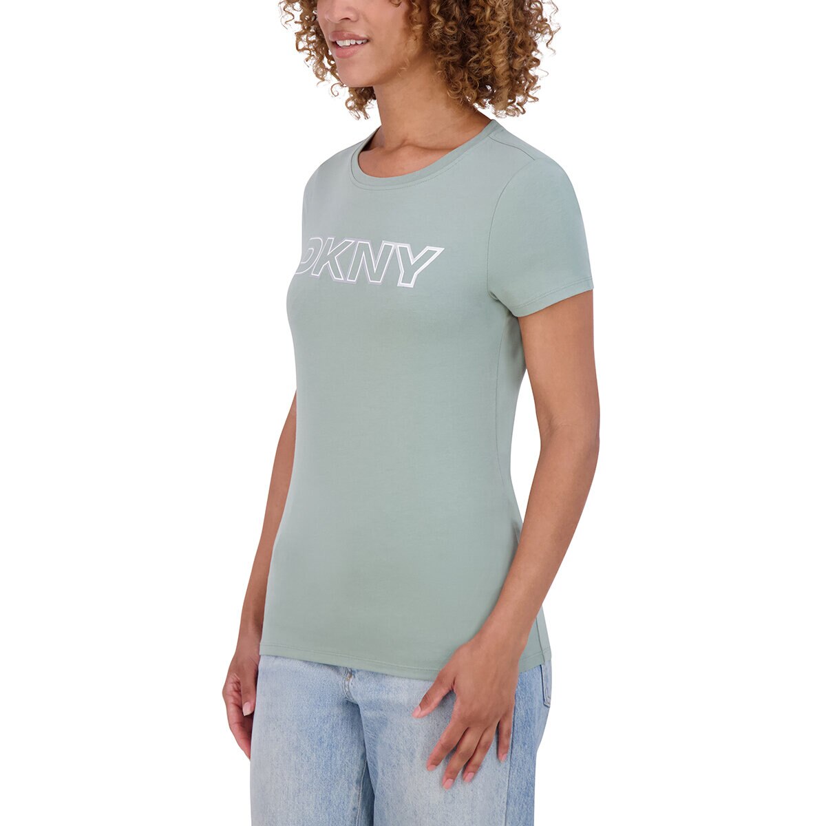DKNY Blusa para Dama Verde Extra Chica