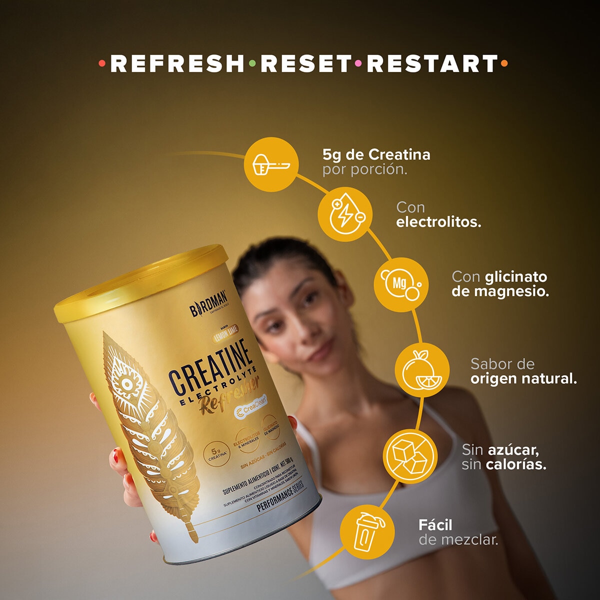 Birdman Creatina Refresher Lemon Lime 500gr