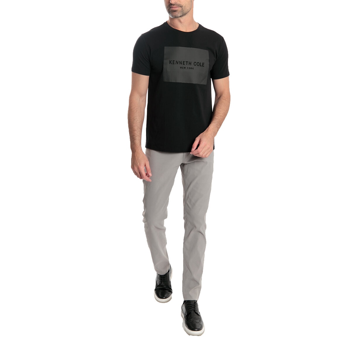 Kenneth Cole Playera para Caballero Extra Grande Negro