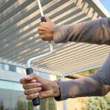 Zhengte, Pérgola de Aluminio de 3m x 6m, Color Blanco