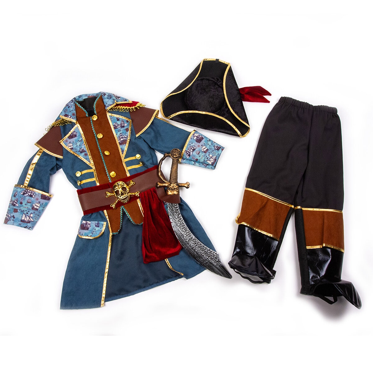 Juego de Disfraz Pirata del Mapa del Tesoro, 5/6