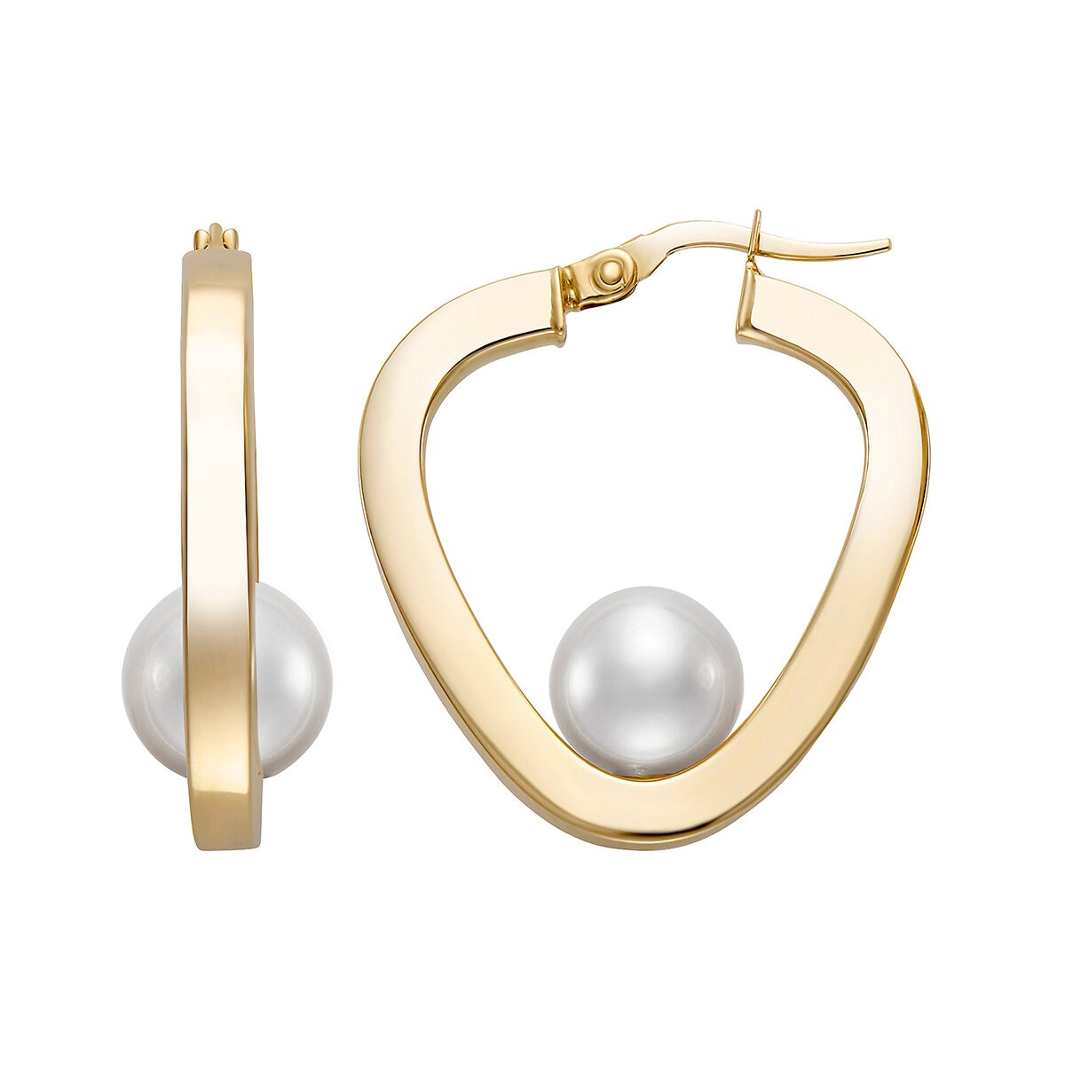 Arracadas de Perlas Cultivadas 8-8.5mm, Oro Amarillo de 14K
