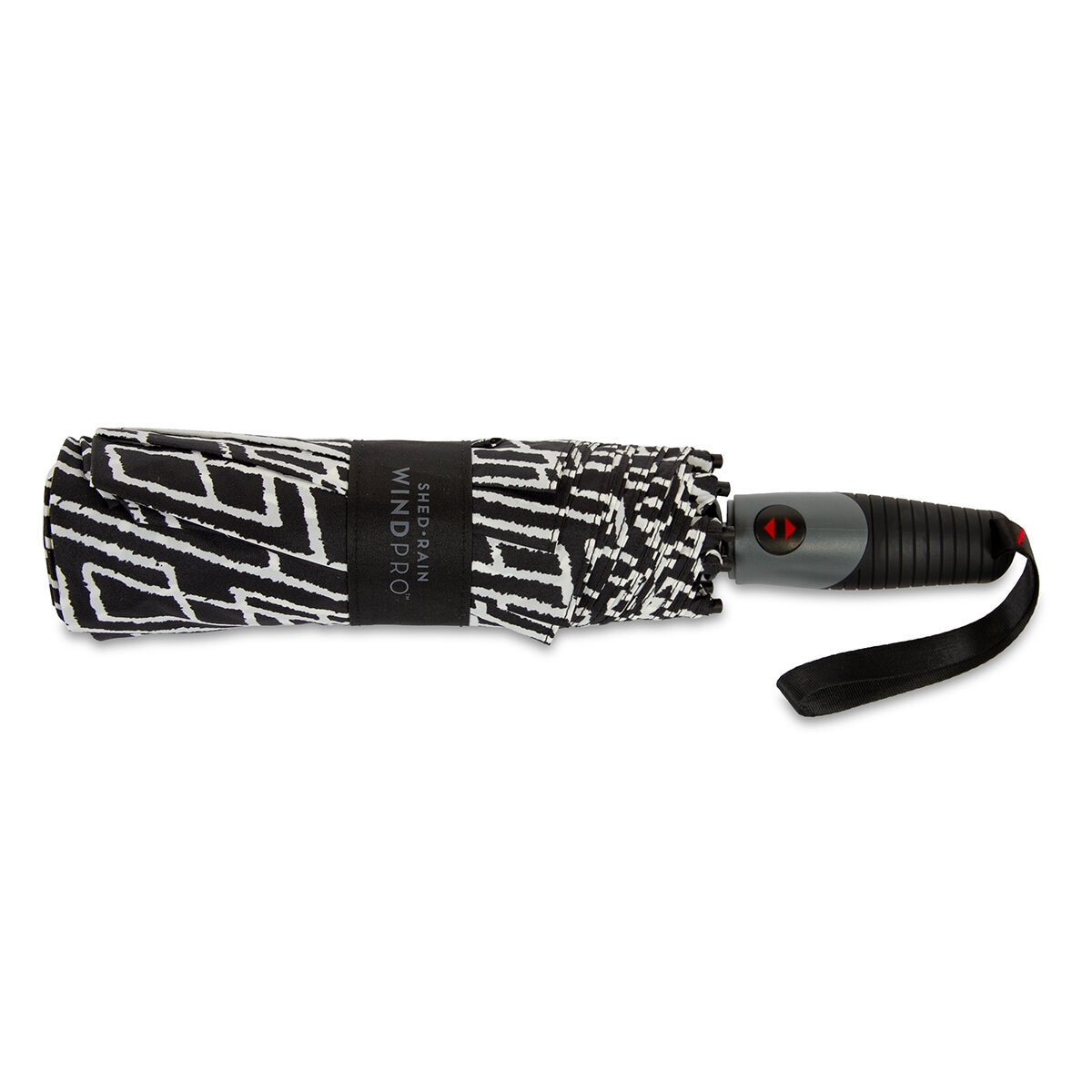WindPro Paraguas Compacto 46 Pulgadas Blanco con Negro