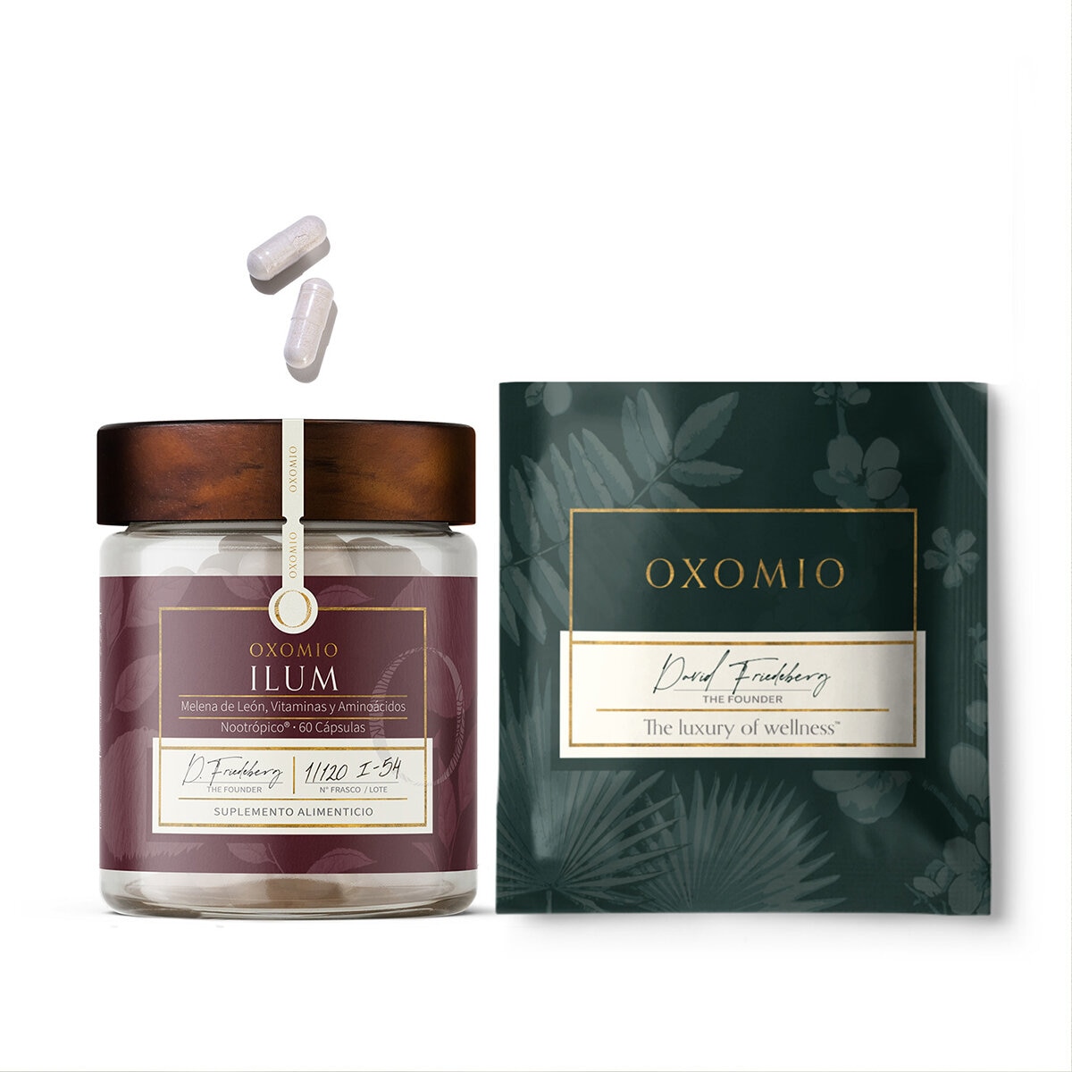 Oxomio Ilum Melena de León, Vitaminas y Aminoácidos 60 Cápsulas + Eco Refill de 60 cápsulas