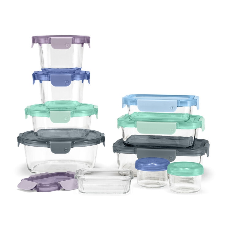 Ello Recipientes de Vidrio para Almacenamiento de Alimentos, 20 piezas