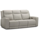 Simon Li Furniture, Sofá Reclinable de Piel con Sistema Eléctrico