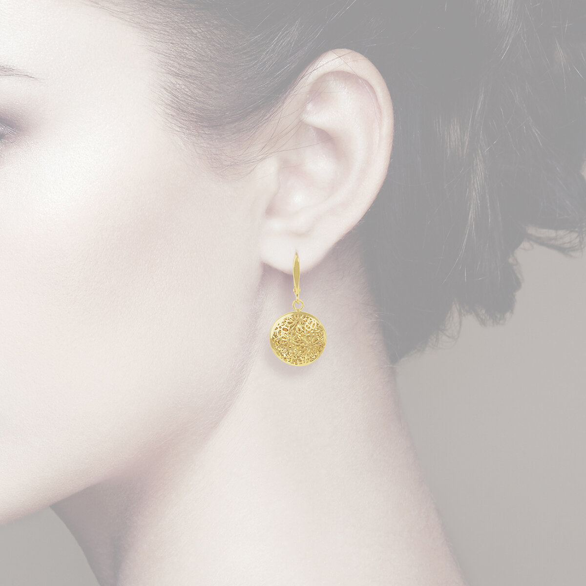 Aretes, Oro Amarillo de 14K Aretes, Oro Amarillo de 14K