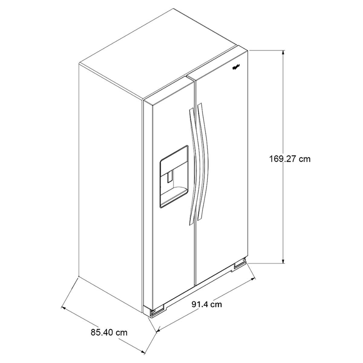 Whirlpool Refrigerador 25' 7WRS25SDHM