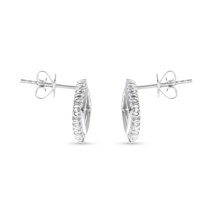 Aretes de Diamantes 0.25ctw, Oro Blanco 14K