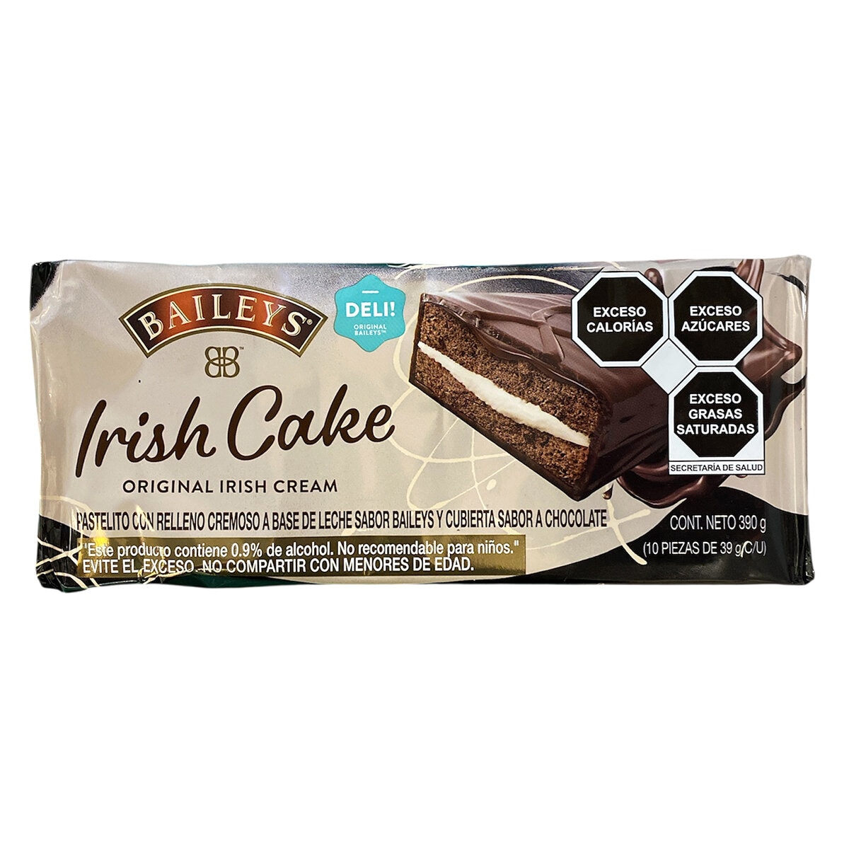 Bailey's Pastelito Irlandés 10 pzs de 39 g