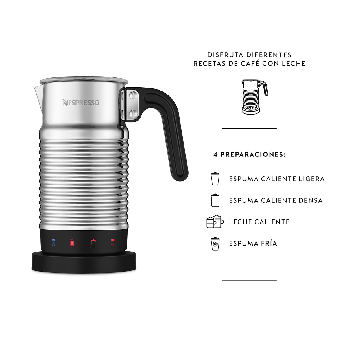 Nespresso, Aeroccino 4 Espumador de Leche