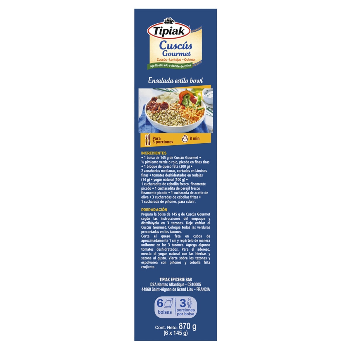 Tipiak Cuscús Gourmet 870 g