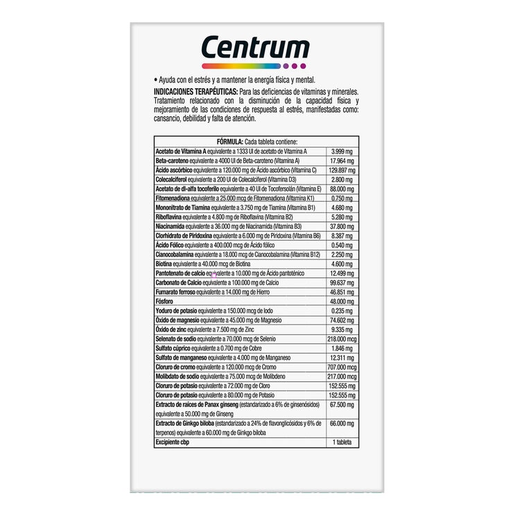 Centrum Performance Multivitamínico 2 Frascos con 100 tabletas c/u
