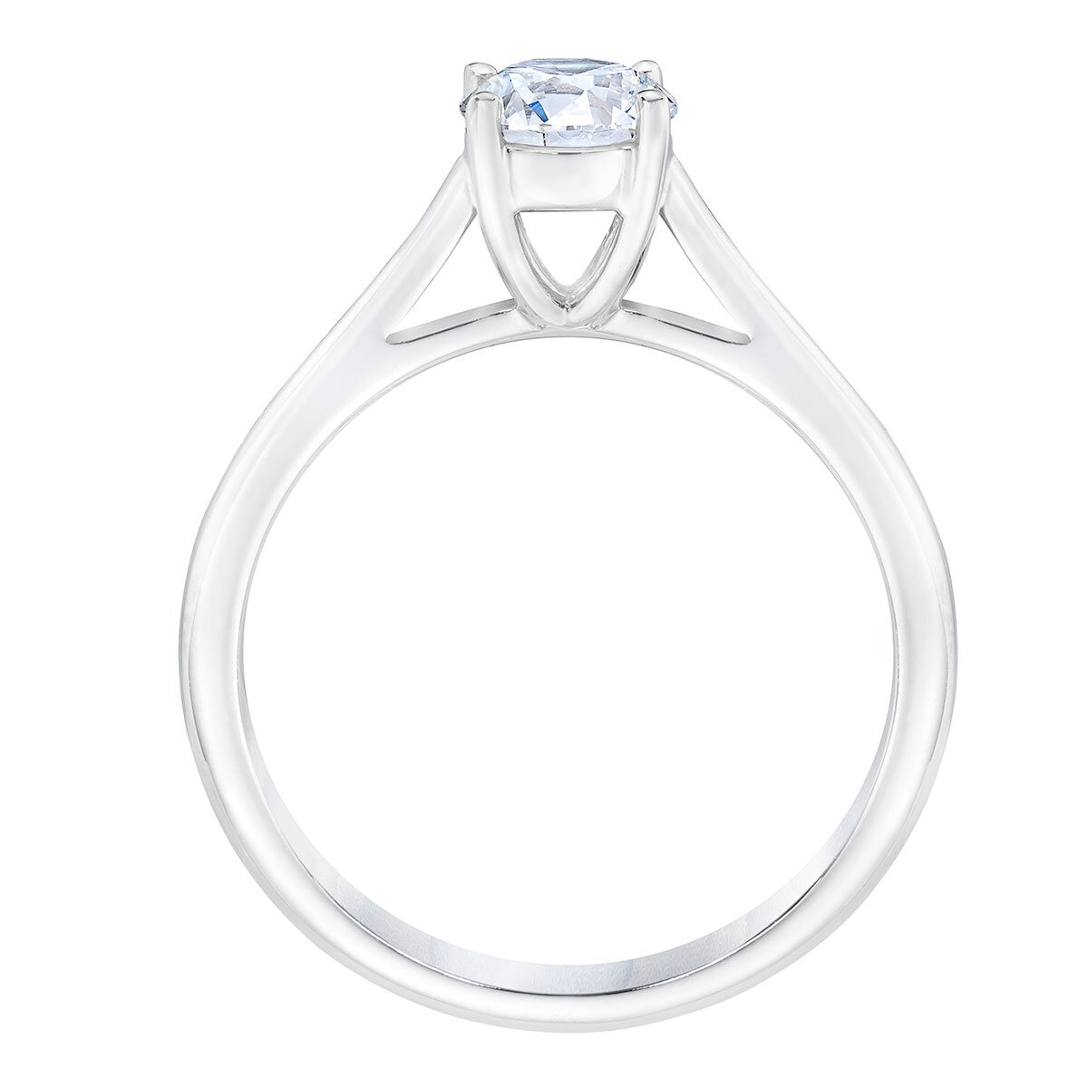 Anillo, 0.50ct Diamante Solitario, Oro Blanco de 14K Anillo, 0.50ct Diamante Solitario, Oro Blanco de 14K