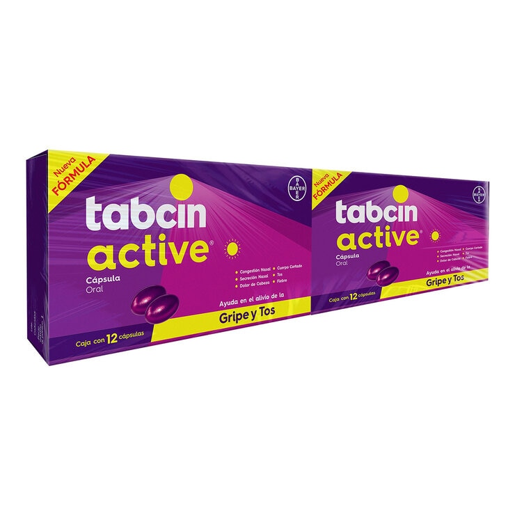 Tabcin Pods Active 2 Cajas de 12 Cápsulas c/u