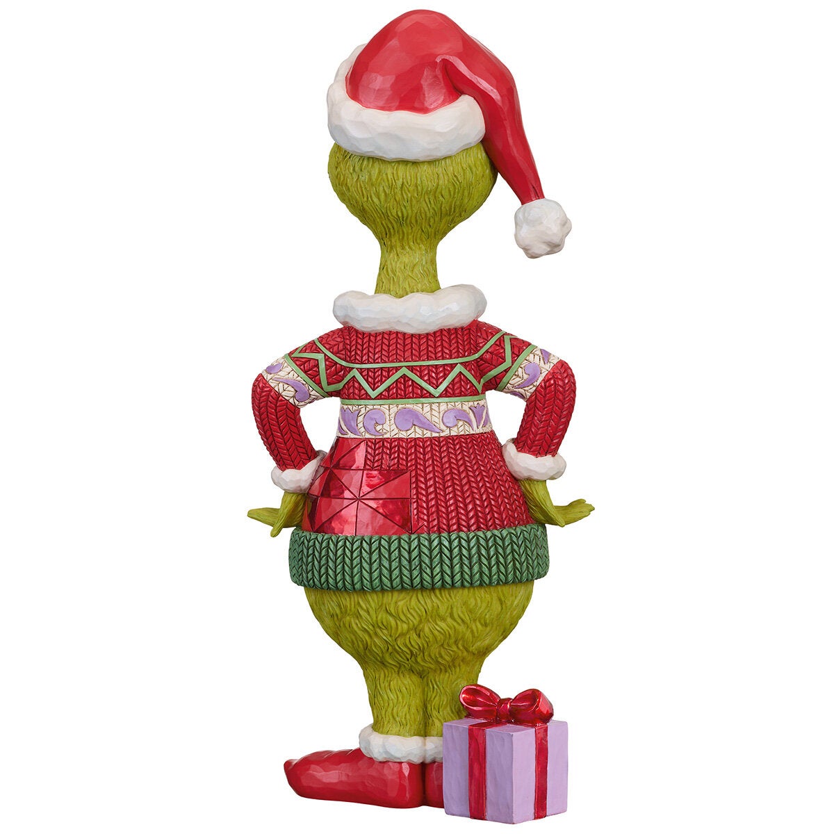 Jim Shore, Figura Decorativa de Grinch con Suéter Navideño, Pintada a Mano