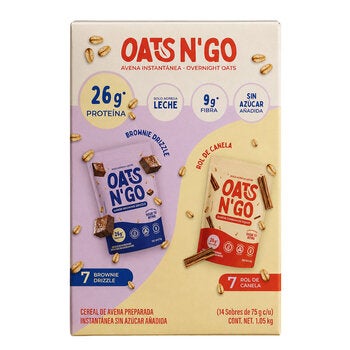Oats N'Go Avena Instantánea con Proteína 14 de 75 g Oats N'Go Avena Instantánea con Proteína 14 de 75 g