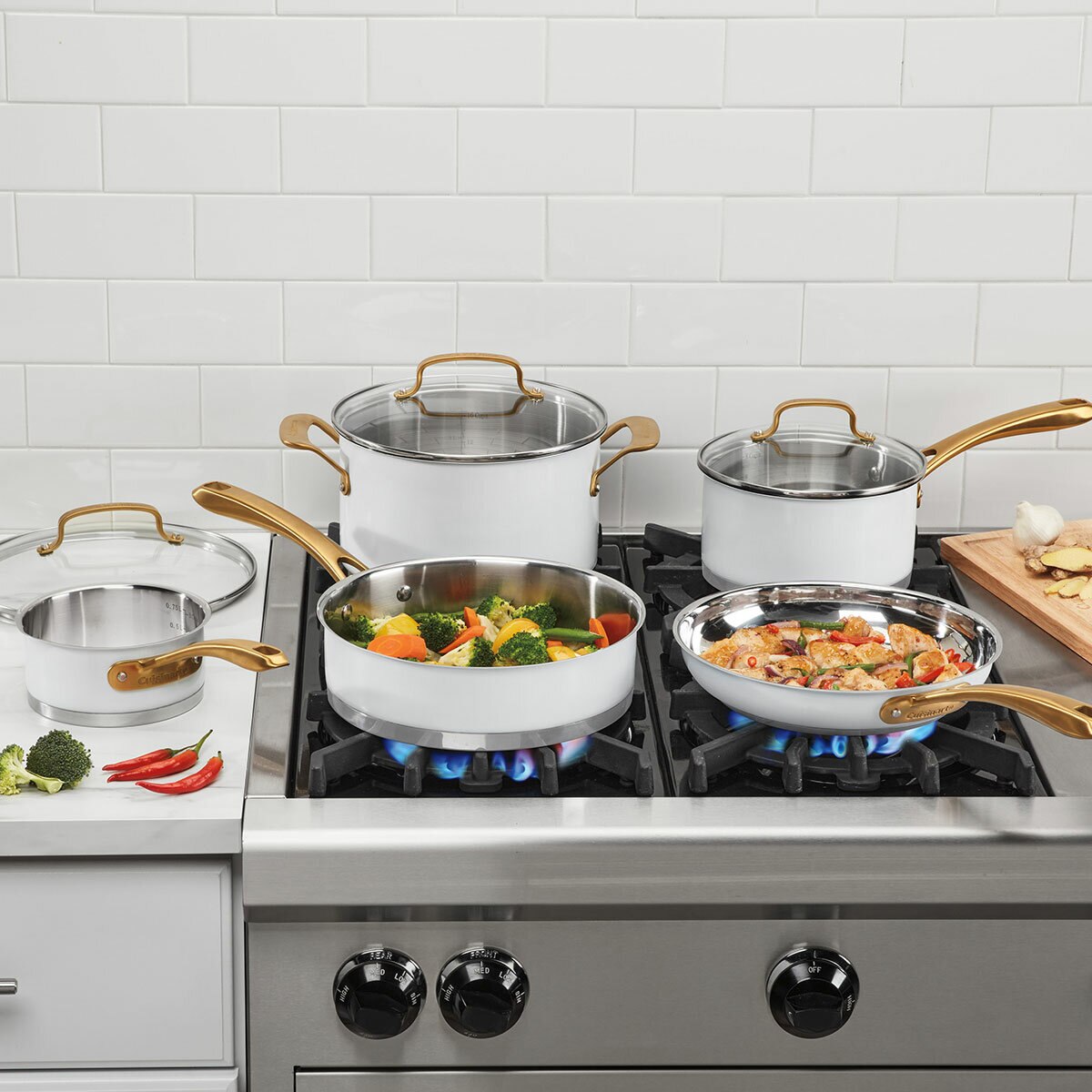 Cuisinart Batería de Cocina de Acero Inoxidable 8 piezas Cuisinart Batería de Cocina de Acero Inoxidable 8 piezas