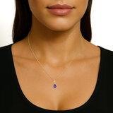 Collar de Gota, Amatista Morada, Oro 14k