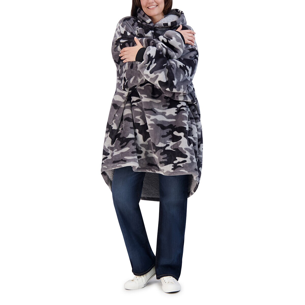 The Wayy Big Hoodie Sudadera Unisex Gris Unitalla