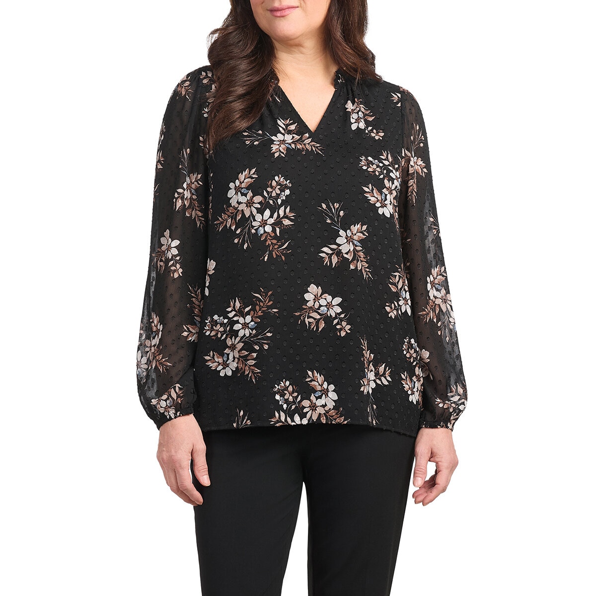 Hilary Radley Blusa para Dama Negro Extra Chica