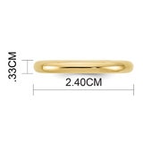Argolla de matrimonio, Comfort Fit, 3mm, Oro Amarillo de 14K, Talla 7