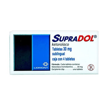 Supradol Sublingual 30 mg con 4 Tabletas