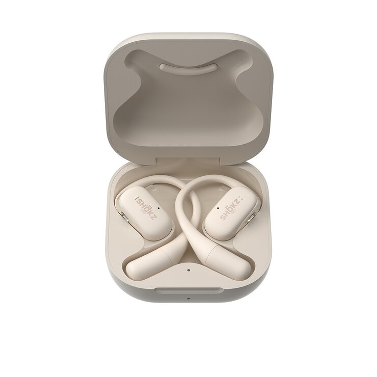 Shokz OpenFit Audífonos Inalámbricos de Conducción Ósea Beige