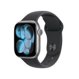 Apple Watch Series 11 (GPS + Celular) 42mm Aluminio Gris Espacial + Correa Deportiva Negra - Talla S/M