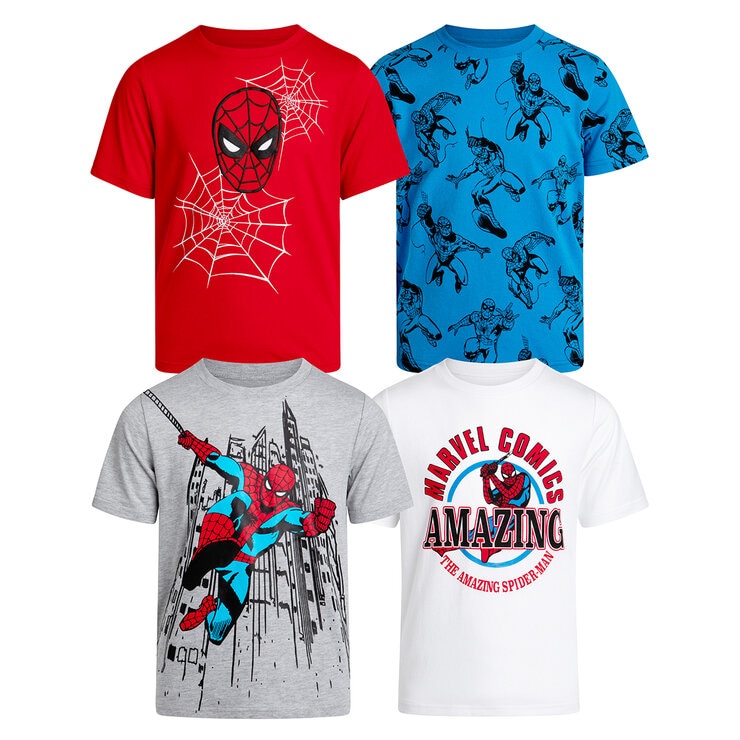 Playera 4 piezas para Niños o Niñas Spider-Man 5 Años Playera 4 piezas para Niños o Niñas Spider-Man 5 Años