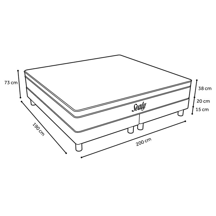 Sealy, Embody Soft Red, Colchón y Box King Size