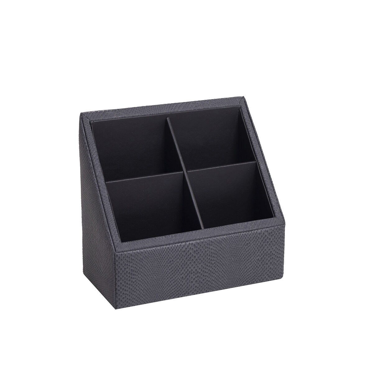 BHOME, Porta Controles de Vinipiel, Color Gris