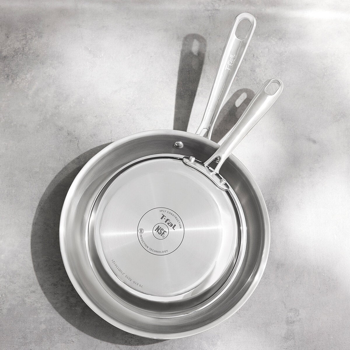 T-Fal Batería de Cocina de Acero Inoxidable Tri-Ply, 12 Piezas T-Fal Batería de Cocina de Acero Inoxidable Tri-Ply, 12 Piezas